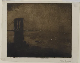 Most Brookliński nocą, 1922