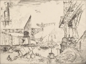 Dźwigi w Duisburgu, 1910.