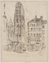 Targ kwiatowy i wieża masła, Rouen
