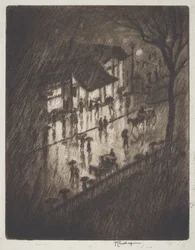 Deszczowa noc, sklepy Charing Cross