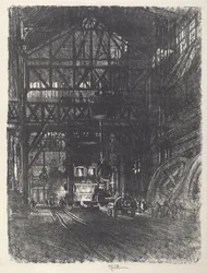 Prasa do płyt pancernych, 1917.