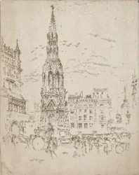 Krzyż Elinor, przed dworcem kolejowym Charing Cross, 1906.