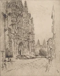 Wieże Pałacu Biskupiego, Beauvais, 1907.