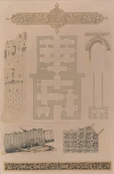59. Plan i szczegóły, Zamek Aleppo, 1843.