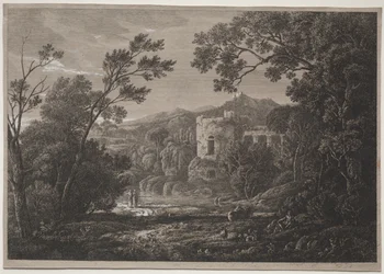 Widok włoski, c. 1810 .