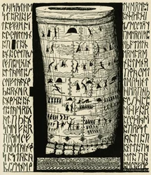 Rysunek Kiplinga przedstawiający Taffimai Metallumai w „Histoires comme ca” Rudyarda Kiplinga (1856-1936), Librairie Delagrave