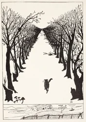 The Cat that Walked by Himself, ilustracja z "Just So Stories for Little Children" Rudyard Kipling, pub. London, 1951