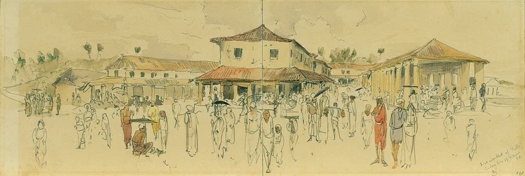 Targ rybny w Point de Galle na Cejlonie (Sri Lanka)