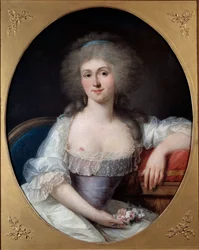 Portret Marie Therese Louise de Savoie Carignan, Princess de Lamballe (1749-1792) Malarstwo Josepha Siffreda Duplessisa (1725-1802) (Joseph-Siffred, Joseph Siffrede, Joseph-Siffrede, Joseph Siffrein, Joseph-Siffrein) Muzeum Metz z XVIII wieku Sztuki piękne
