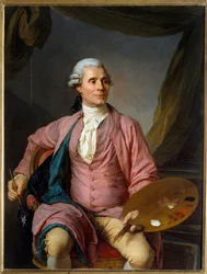 Portret malarza Joseph Marie Vien (1716-1809) Obraz Joseph Siffred Duplessis (1725-1802) (Joseph-Siffred, Joseph Siffrede, Joseph-Siffrede, Joseph Siffrein, Joseph-Siffrein) 1784 Sun 1,33x1 m - Portret malarz Joseph Marie Vien (1716-