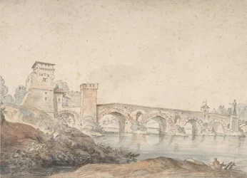 Ponte Molle, Rzym, XVIII wiek.