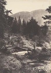 Potok wodospadu Demoiselles, Bagnères de Luchon., 1853.
