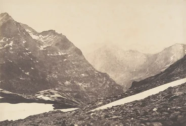 Widok na część Maladetta i góry ze szczytu portu Vénasque, 1853.