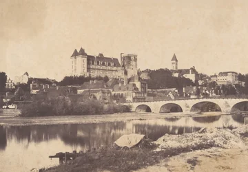 Widok na zamek w Pau, 1853.