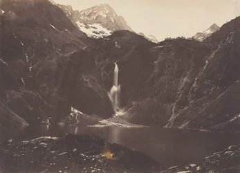 Widok na jezioro Oo lub Seculejo, Bagnère de Luchon, 1853.