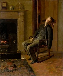 Zmęczony (olej na płótnie)