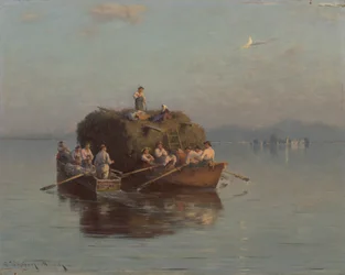 Łódź z sianem na Chiemsee