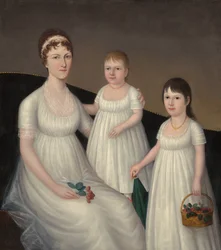 Grace Allison McCurdy Pani Hugh McCurdy i jej córki, Mary Jane i Letitia Grace, c1806.