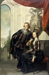 Sir Watkin Williams-Wynn i Lady Henrietta Williams-Wynn (Somerset), jego żona, w strojach maskowych
