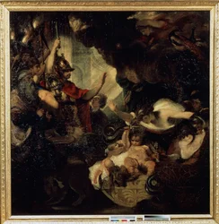 Niemowlę Herkules dusi węże, 1786-88