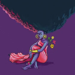 Kwitnąca „Purple Goddess”
