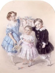 Portret trójki małych dzieci