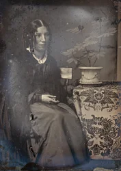 Harriet Beecher Stowe, lata 50. XIX wieku. Twórcy: Josiah Johnson Hawes, Albert Sands Southworth.