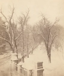 Scena śnieżna w Bostonie