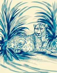 Niebieski gepard z dżungli
