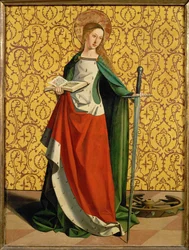 Święta Katarzyna Aleksandryjska (obraz na drewnie)