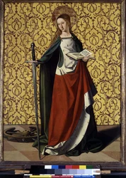 Tył ołtarza: Św. Katarzyna Aleksandryjska