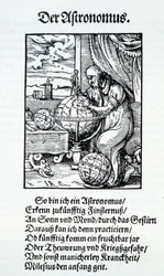 Astronom z wierszem Hansa Sachsa, wyd. Frankfurt 1568