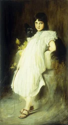 Portret młodej dziewczyny z psem, 1908