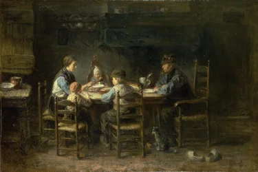 Chłopska rodzina przy stole