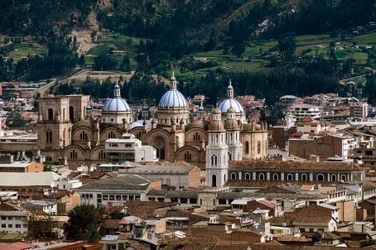 Widok katedry Niepokalanego Poczęcia lub Nowej Katedry, proj. Juan Bautista Stiehle (1829-1899), Cuenca (Lista Światowego Dziedzictwa UNESCO