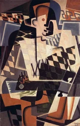 Arlekin z gitarą, 1917