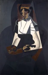 Kobieta z mandoliną, według Corota, 1916