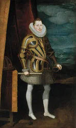 Filip III Hiszpański - Portret Filipa III (1578-1621), króla Hiszpanii i Portugalii autorstwa Pantoja de la Cruz, Jana (1553-1608)