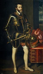 Portret Karola V, króla Hiszpanii 1500-1558, 1605