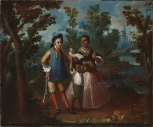 X. Od Hiszpana i powrót do tyłu, trzymaj się zawieszony w powietrzu (X. De español y torna atrás, tente en el aire), ok. 1760