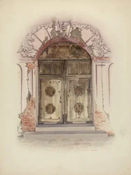 Malowanie drzwi i ścian, ok. 1930 r. 1941.