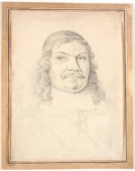 Portret kanclerza holsztyńsko-gottorpskiego Johana Adolpha Kielmana von Kielmanseck (1612-1676). Popiersie po prawej stronie