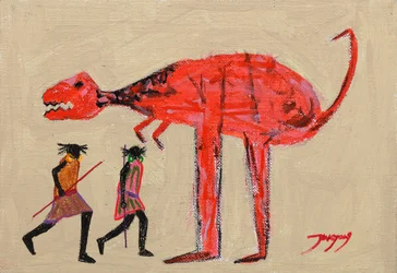 Czerwony dinozaur – scena pierwotna
