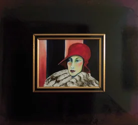 Belle Epoque VII -Dame mit roter Kappe II-.