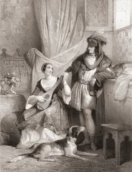 Król Francji Karol VII z Agnes Sorel