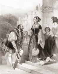 Król Anglii Henryk VIII z Anną Boleyn