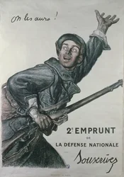 „Dopadniemy ich”, plakat drugiej pożyczki Obrony Narodowej, około 1915