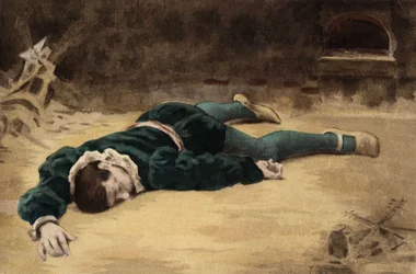 Ciało Briquenarillesa przed piecem. Pantagruel. Ilustracja Julesa Garniera. W "Rabelais et l