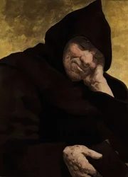 Brat Jean, mnich z opactwa Seuille, śpi. Gargantua. Ilustracja Julesa Garniera. W "Rabelais et l