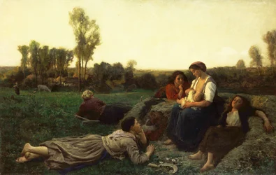 Odpoczywające kobiety przy sianie; Odpoczynek kobiet przy sianie, 1873
